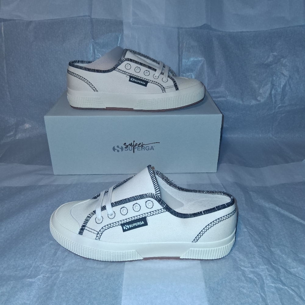 🚨 Superga 2294 Drill Overlock Stitiching Brand New with Box Women size 5 = 3.5Y